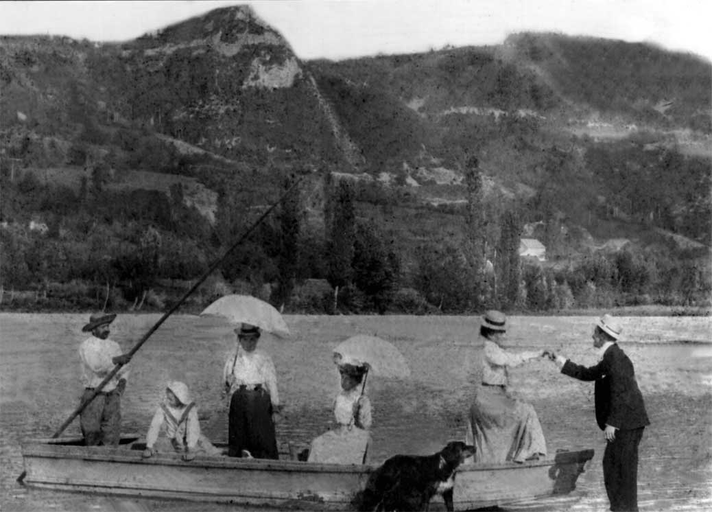 Traversée de l'Arve à la Perrine en 1904